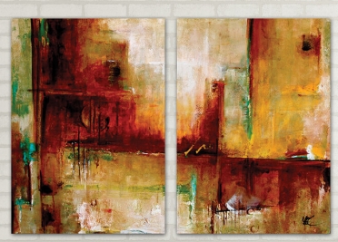 تابلوه مودرن - فن رسم- 2 قطعة - 100*70