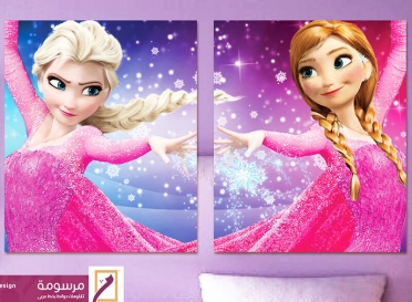تابلوه مودرن- كانفس- 2 قطعة- فروزن - 60*100