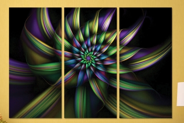  تابلوه مودرن - رسم جرافيك -3 قطع - 100*70