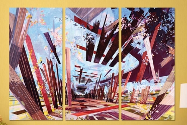 تابلوه مودرن - فن رسم - 3 قطع - 100*70