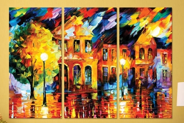  تابلوه مودرن - فن رسم  -3 قطع - 100*70