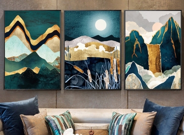 تابلوه زجاج - 3 قطع - 120×60