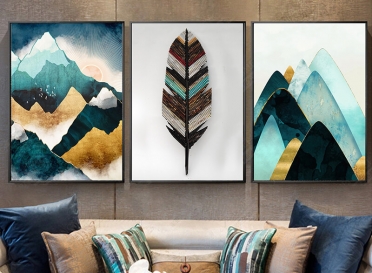 تابلوه زجاج - 3 قطع - 120×60