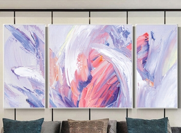 تابلوه زجاج - 3 قطع- فن رسم - 110×60